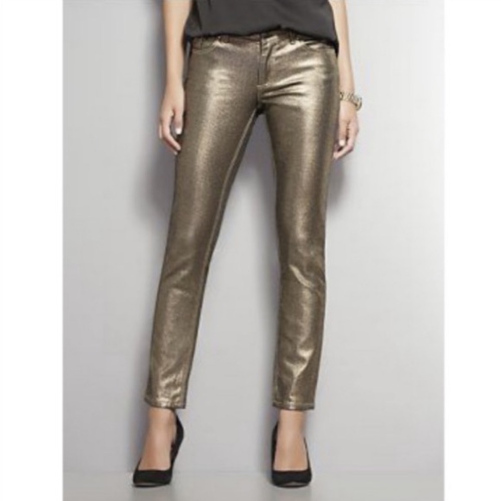 COPY - NY & Co Gold Metallic Skinny Jeans ❤️